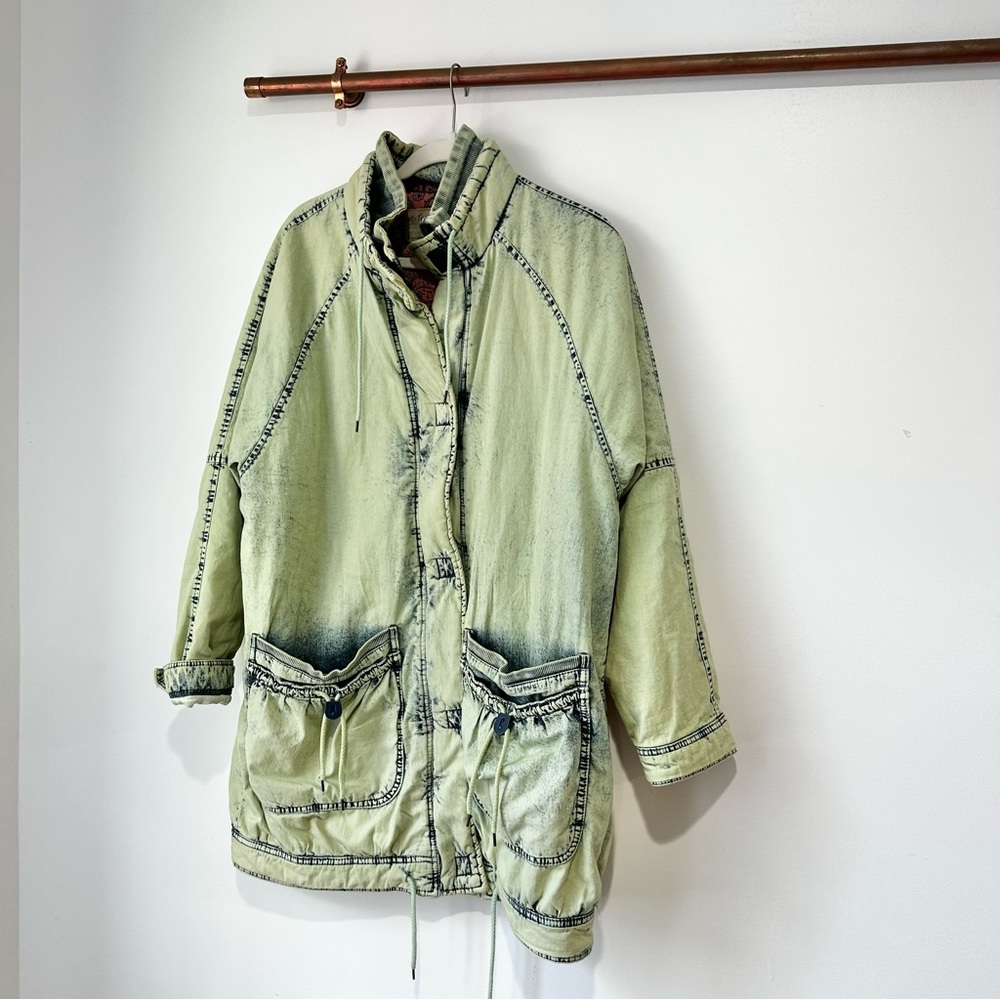 New Free People Real Games Denim Parka - Picture 2 of 4